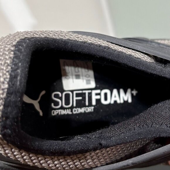 Puma Gray & Black Sneakers With Yellow Sole Womens US 7C SoftFoam - Picture 5 of 12